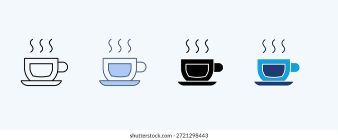 Vector de ilustración de icono múltiple de café