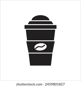 coffe paper cup vector icon line template