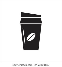 coffe paper cup vector icon line template