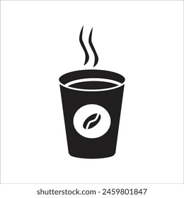 coffe paper cup vector icon line template