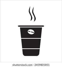 Kaffee-Papierbecher-Vektorgrafik-Symbol-Linie-Vorlage