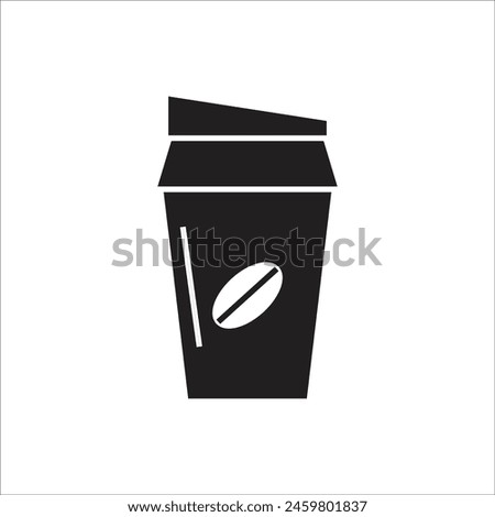 coffe paper cup vector icon line template