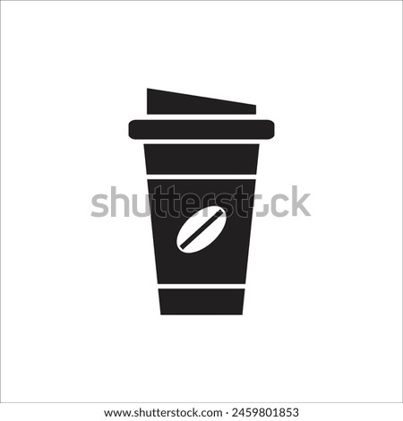 coffe paper cup vector icon line template