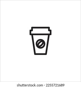 coffe papper cup vector line new icon