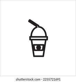 coffe papper cup vector line new icon