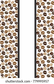Coffe Pattern background design. flat wallpaper on white background