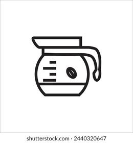 icono de cafetera línea nueva plantilla