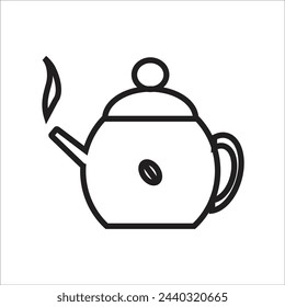 icono de cafetera línea nueva plantilla