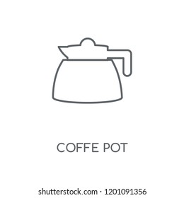 Coffe Pot linear icon. Coffe Pot concept stroke symbol design. Thin graphic elements vector illustration, outline pattern on a white background, eps 10.