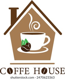 coffe shop or house logo desing for cafe