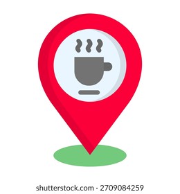 Coffe Shop Icon Flat Design Vector Illustration