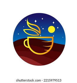 Coffe Shop Icon Logo Fun and Colorful