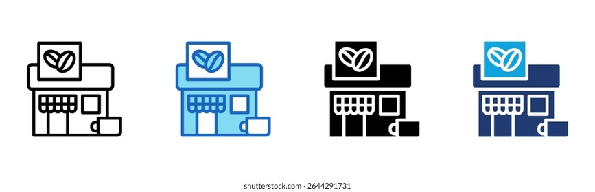Icono de la cafetería Multi Style Ilustración vectorial