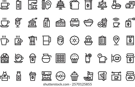 Coffe shop icons  High-Quality Vector Icons Collection with Editable Stroke. Ideal for Professional and Creative Projects.