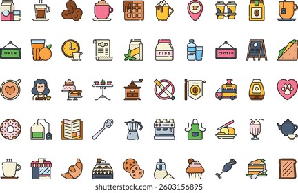 Coffe shop icons High-Quality Vector Icons Collection with Editable Stroke. Ideal for Professional and Creative Projects.