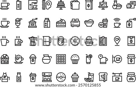 Coffe shop icons  High-Quality Vector Icons Collection with Editable Stroke. Ideal for Professional and Creative Projects.
