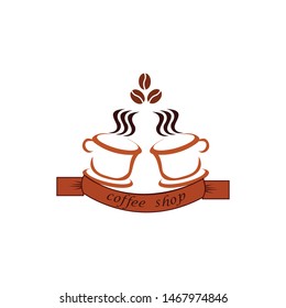 coffe shop logo design vector 