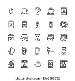 Coffe Shop outline icon. vector illustration. Isolated on white background.