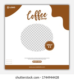 Coffe shop social media post template