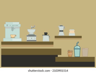 Coffe shop theme
coffe shop theme created show the ornament adn equipment at coffee shop