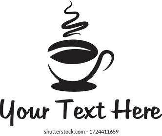 Coffe and Coffe Shop Vector Logo Design. Silhouete. Line Art