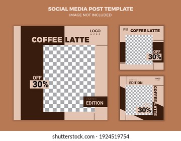 coffe social media post template