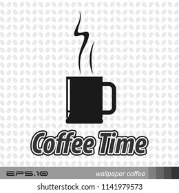 coffe time icon vector