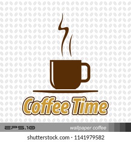 coffe time icon vector