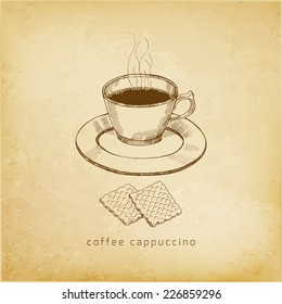 Coffe, vector hand drawing