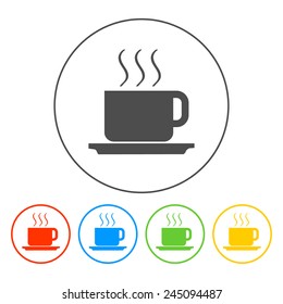 coffe vector illustration. Flat design style EPS