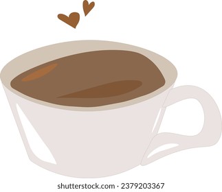 café en el vidrio blanco