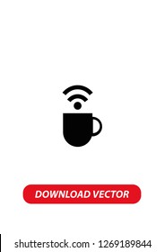 Coffe and Wifi icon, Vector