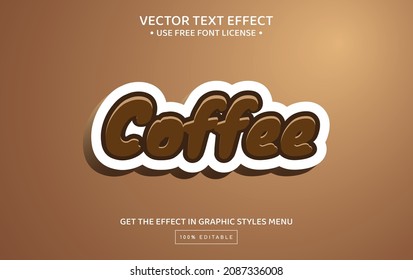 Coffee 3D Editable Text Effect