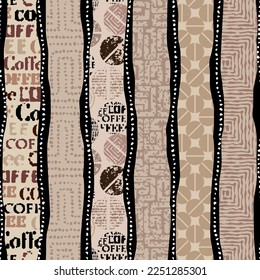 Coffee. Abstract coffee beans on brown background