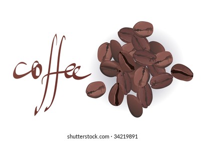 Coffee abstract. Vector.