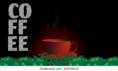 Coffee ad template flat design
