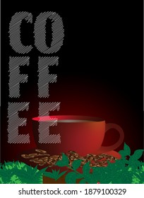 Coffee ad template flat design