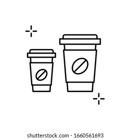 Kaffee, Süchtige Ikone. Einfache Vektorillustration, Umrisselemente von suchterzeugenden Menschen für i und ux, Website oder mobile Anwendungen