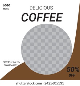 coffee ads design and illustration