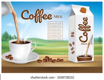 coffee ads.illustration vector