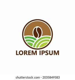 Coffee agriculture logo template design vector illustration