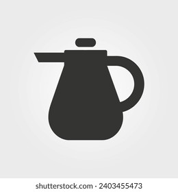 Icono del aeropuerto del café - Ilustración vectorial simple