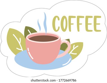 Coffee Allday stickers. Digital stickers