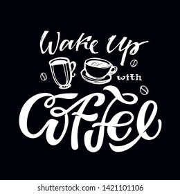 Coffee is always a good idea - But first Coffee -  hand drawn lettering banner poster - Coffee time - Coffee break