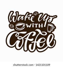 Coffee is always a good idea - But first Coffee -  hand drawn lettering banner poster - Coffee time - Coffee break