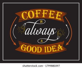Coffee is always a good idea illustration