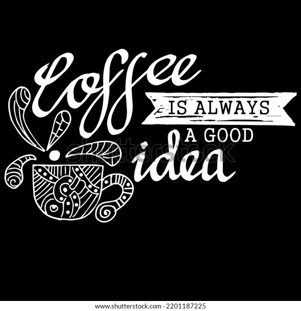 Targa In Legno Rotonda Per Bar 'Coffee Is Always A Good Idea' Diametro 30,5 Cm