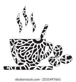 Coffee Animal Mandala, Animal Silhouette