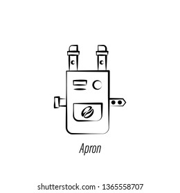 coffee apron hand draw icon. Element of coffee illustration icon. Signs and symbols can be used for web, logo, mobile app, UI, UX