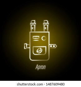coffee apron hand draw neon icon. Element of coffee illustration icon. Signs and symbols can be used for web, logo, mobile app, UI, UX